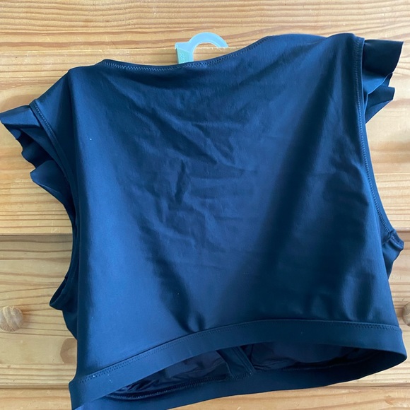 Old Navy XL Black Crossover Swim Top - Picture 2 of 3